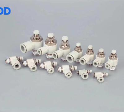 China Air AS fittings SPEED CONTROL smc type pneumatic connectors for sale