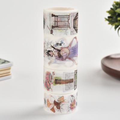 China Chinese wholesale anime printed washi tape waterproof paper tape factory cartoon for noebook decoration for sale