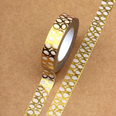 China Skinny Decorative Tape Set 15MM Waterproof Foil Washi Tape Gold Tape Bundle for DIY Scrapbooking, Crafts, Gift Wrapping for sale