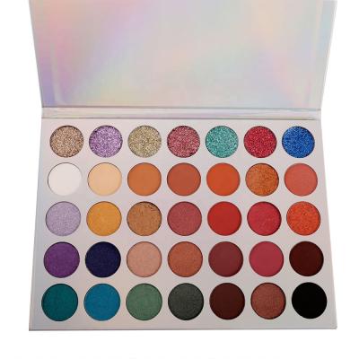 China 35 Color Eyeshadow Palette Waterproof Glitter Waterproof High Quality Eyeshadow Makeup Palette Wet Eyeshadow Palette for sale