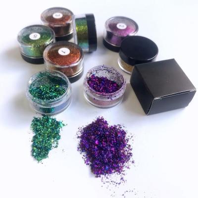 China Chameleon Eye Shadow Waterproof Holographic Eyeshadow Dye Loose Neon Powder Private Label for sale