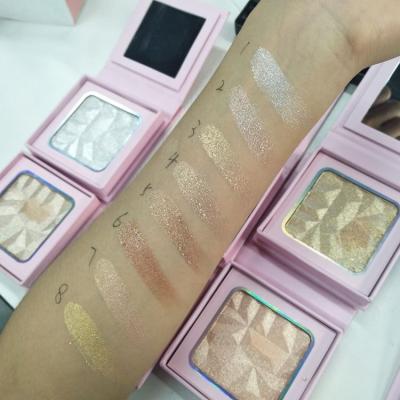 China Wholesale 8 Bling Waterproof Colors Shimmer High Highlighter Bar Private Label Dye Shimmer Highlighter Bar Palette Makeup for sale