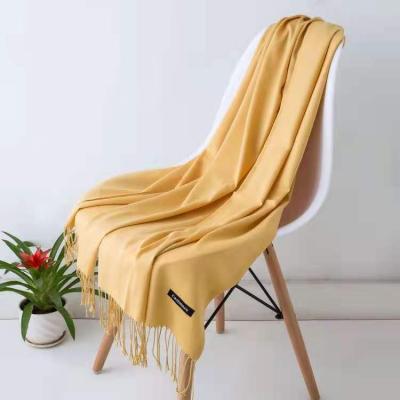 China Soft smooth wholesale polyester pashmina shawls winter feeling scarf winter sccarf pure cashmere for sale