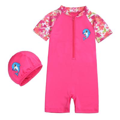 China Flower Breathable Quick Dry Rushguard Swimwear Girls Cartoon Waterproof Swimsuit for sale