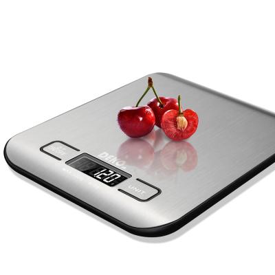 China Weight Measuring High 5kg Stainless Electronic Kitchen Digital Measuring Food Kitchen Multifunctional Precious Glass Scale for sale