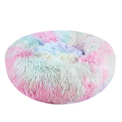 China Dekohm 60cm Eco-Friendly Round Dog Bed Washable Donutt Pet Beds Stocked Amazon for sale