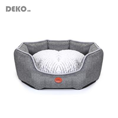 China Dekohm Waterproof Supplies Cat Litter Kennel Wholesale Custom Fashionable Octagonal Stocked and Breathable Pet Beds for sale