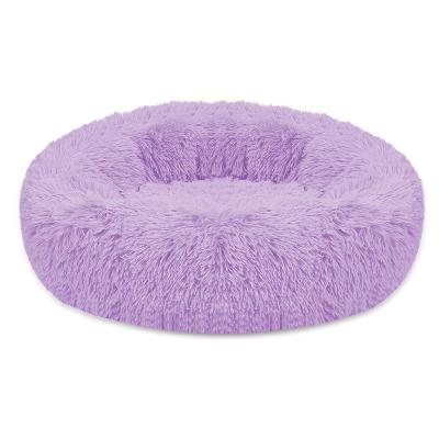 China Cheap Custom Made Warm Round Dekohm Fur Donut Cuddler 50cm Dekohm Fur Dog and Cat Sofa Sofa Luxury Pet Stocked Beds Cheap Custom Made for sale