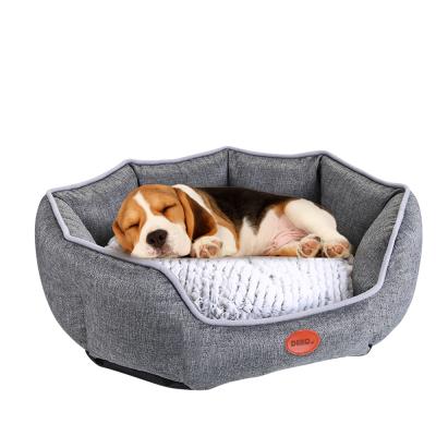 China Dekohm Large Comfortable And Warm Stocked Custom Washable Dog Beds Cushion Dog Sofa Bed for sale