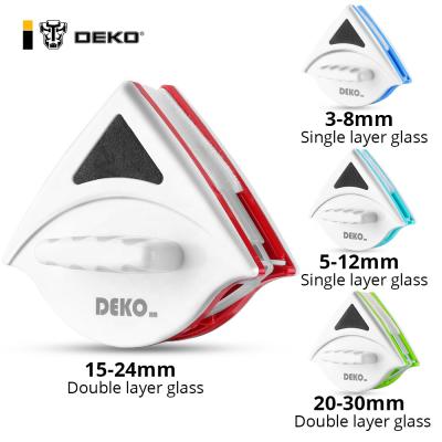 China Best Sustainable DEKOhm Triangle 360 ​​Degree Outside High Double Sided Magnetic Glass Window Cleaner for sale