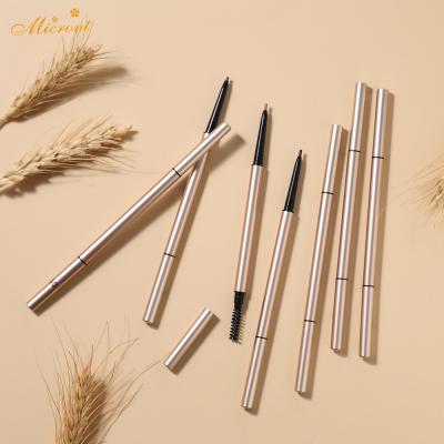 China Double Headed Eyebrow Pencil Ultra-fine Brown Sensitive Smooth Sweated 1.5mm Slim Long Lasting Private Label Proof Waterproof for sale