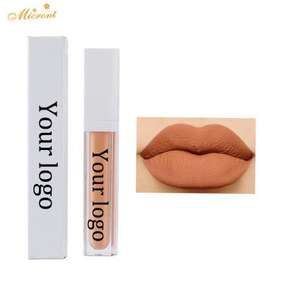 China Cup Wear Private Label Glossy Matte Nudelip No Fade Waterproof Long Lasting Non-Stick Vegan Lip Gloss Liquid Lipstick for sale