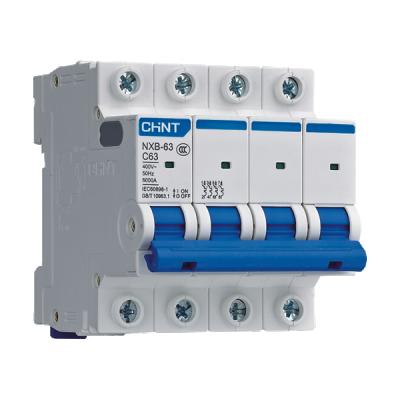 China Chint NXB-63H Mini Circuit Breaker Molded Case Smart DC Residual Current Miniature Circuit Breakers NXB-63H for sale