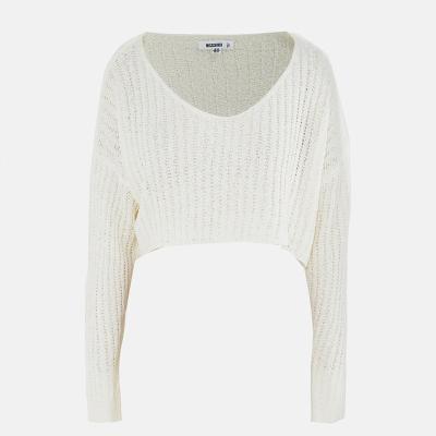 China Women Clothing Sweaters Co Ord Breathable Wide V-neck Long Sleeve Knitted Sweater for sale