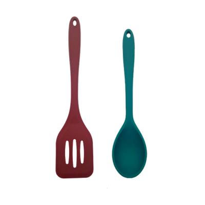 China Sustainable Silicone Spatula Set 2 Piece Set, Non-stick And Heat Resistant Silicone Kitchen Utensils for sale