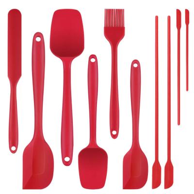 China Best Viable Selling Kitchen Silicone Non-Stick Spatula Set 10 Pieces Kitchen Tools on Amazon for sale