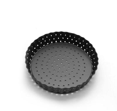 China Viable Crisper Pan Carbon Steel Pizza Pan Tray Pizza Pan With Holes Non-stick 5IN Pizza Pan for sale