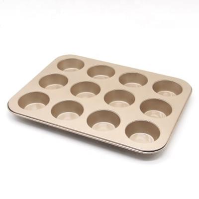 China Bakeware Cupcake & Muffin Pan 12 Sustainable Non-Stick And Quick Release Well Coating for sale