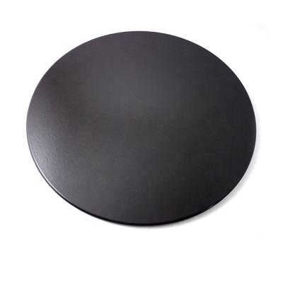 China 13In Pizza Stone Durable Ceramic Gloss Black Baking Stones For Oven Grill And BBQ Non Stain Round for sale