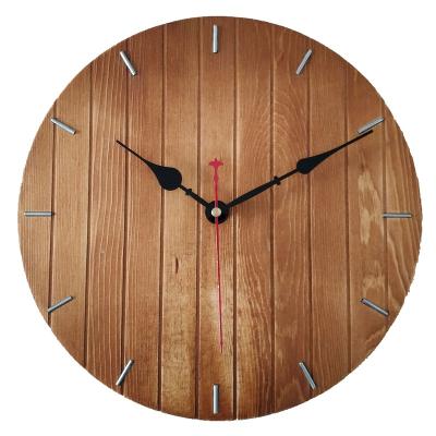 China Antique style 12 inch creative minimalist handmade clock the log wall clock for sale