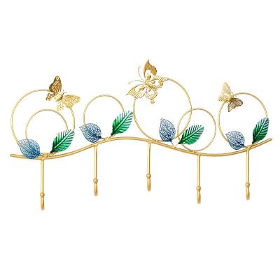 China Butterfly Exquisite Luxury Metal Color Decorative Hook for sale