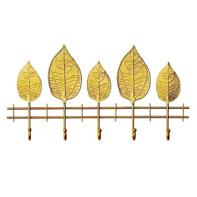 China New Home Decoration Metal Gold Foil Hook Coat Rack for sale