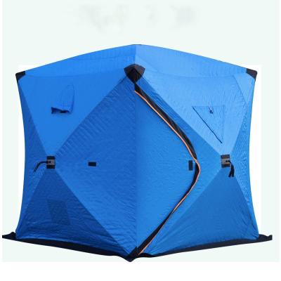 China Wholesale Portable Large Space Cube Ice Fishing Tent Clam Roof Ice Fishing Winter Tent for sale