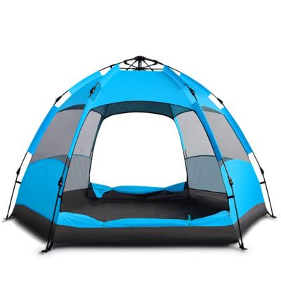 China Portable Waterproof Instant Tents For Camping - 3-4 Person Double Layer Dome Pop Up Family Tent for sale