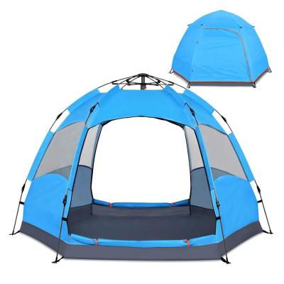 China 3-4 person noise dome portable family tent turbo tent with tarpaulin covers for 2 door 4 camping window for sale