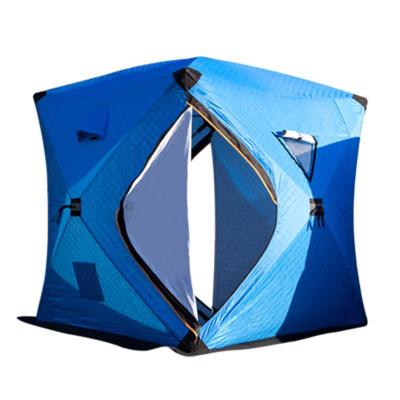 China Large Space Oxford Fishing Tents Snow Tent Premium Color OEM Ice Fishing Blue Noise Up Tents Shelte for sale