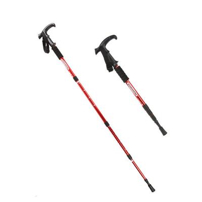 China Outdoor Camping Hiking 2021 Hot Sale Traveling Adjustable Aluminum Folding Trekking Hiking Pole Walking Stick for sale