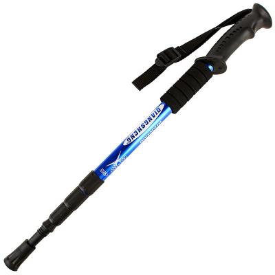 China Outdoor Camping Hiking 4 Section Trekking Stick Pole Travel Top Selling Lightweight Telescopic Hiking Pole Shockproof Non-Slip Trekking Pole Walking Stick 2021 for sale