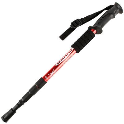 China Outdoor Camping Hiking High Quality Aluminum Nordic Travel Ski Poles Telescopic Trekking Pole Canes Walking Pole Alpenstock For Hiking Camping for sale