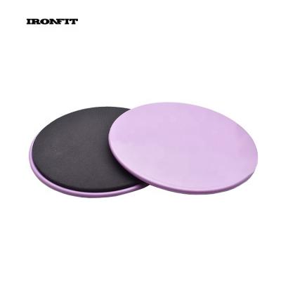 China PP+ EVA Foam Fitness Exercise Custom Logo Plastic Purple EVA Core Sliders for sale