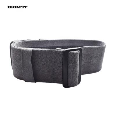 China Cotton+Polyester Gray Elastic Resistance Booty Bands Comfortable Adjustable Hip Band for sale