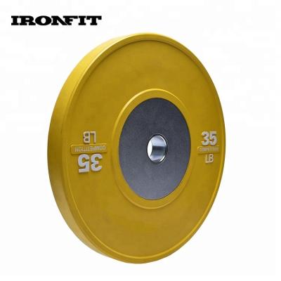 China Weightlifting / Crossfit Training / Heavy Duty Training Powerlifting Gym Kg Pounds Colored Competition Bumper Plates for sale