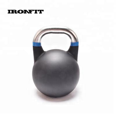 China Wholesale Universal Matt Black Competition Kettlebell With Stainless Steel Handle for sale