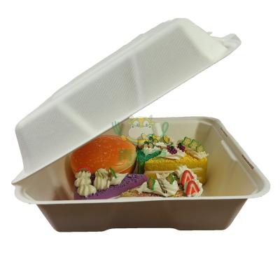 China Eco-Friendly Molded Recyclable Degradable White Bagasse Sugarcane Bagasse Bio Pulp Food Bowl With Lid Price for sale