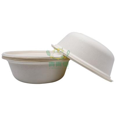 China The disposable degradable biodegradable sugar cane bagasse salad bowl for sale