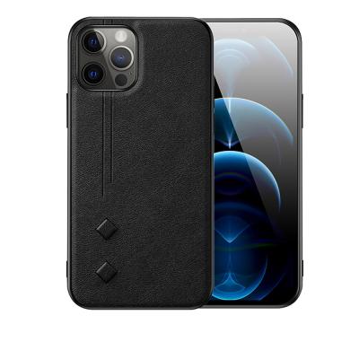 China Shockproof For iPhone 12 Back Cover Luxury PU Leather 3D Shockproof Phone Case For iPhone 13 Pro Max for sale