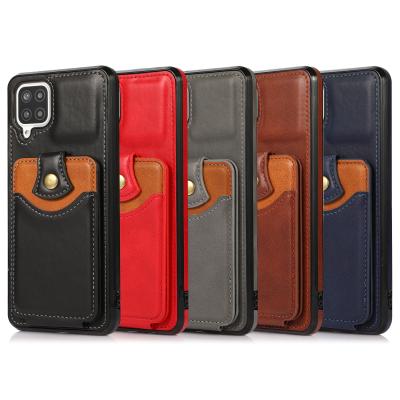 China Wholesale Shockproof Anticrack PU Leather Portable Cover For Samsung Galaxy A12 Original Wallet Hard Cell Phone Case for sale