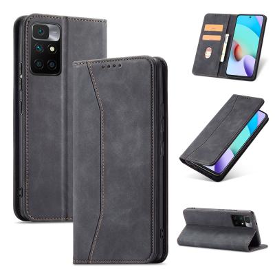 China Wholesale Business Luxury Style Wallet Function Fashion PU Phone Case Shockproof Leather Bumper For Xiaomi Redmi 10 Case for sale