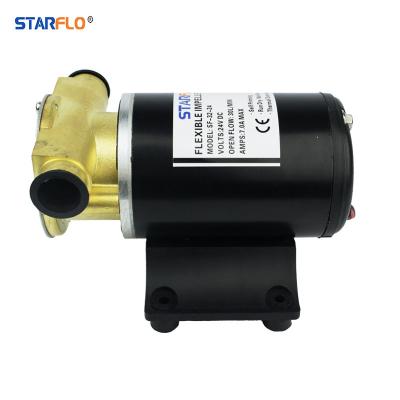 China Utilities SF-32-24 30LPM flexible brass impeller water pump industrial double impeller sea water bomba de impulsor for boat for sale