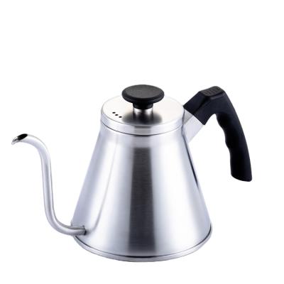 China Wholesale 800ml Sustainable Stainless Steel Goose Neck Drip Coffee Kettle Pour Over Compound Bottom Coffee Pot for sale