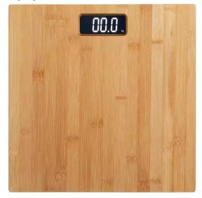 China Household Bathroom Scales 180kg Bathroom Scales LCD Display 2 AAA Power Battery Model Bathroom Bamboo Health Tray New Arrival for sale