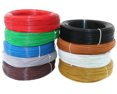 China Home Appliance 1Roll 610M Plastic Insulated Wire 1332 26AWG PTFE OD 1.1mm Tinned Copper Electronic Cable High Temperature Line 300V Colored for sale