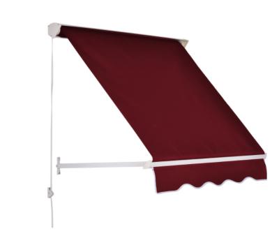 China Retractable Tent Anti-UV Retractable Window Shade Sun Manual Arm Drop Patio Tent for sale