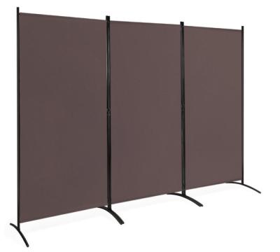 China Contemporary View Decoration Screen w/Steel Sunshade 3-Panel Room Divider Waterproof Folding Privacy Screen for sale