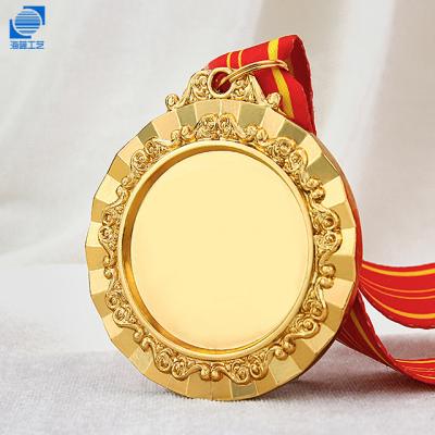 China China Hot Sale Factory Price High Quality Custom Make Metal Cheap Award Blank Medal With Ribbon for sale