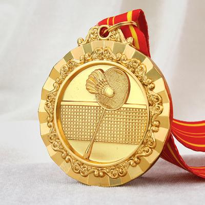 China China Custom Design Cheap Round Metal Victory Bespoke Badminton Medals for sale